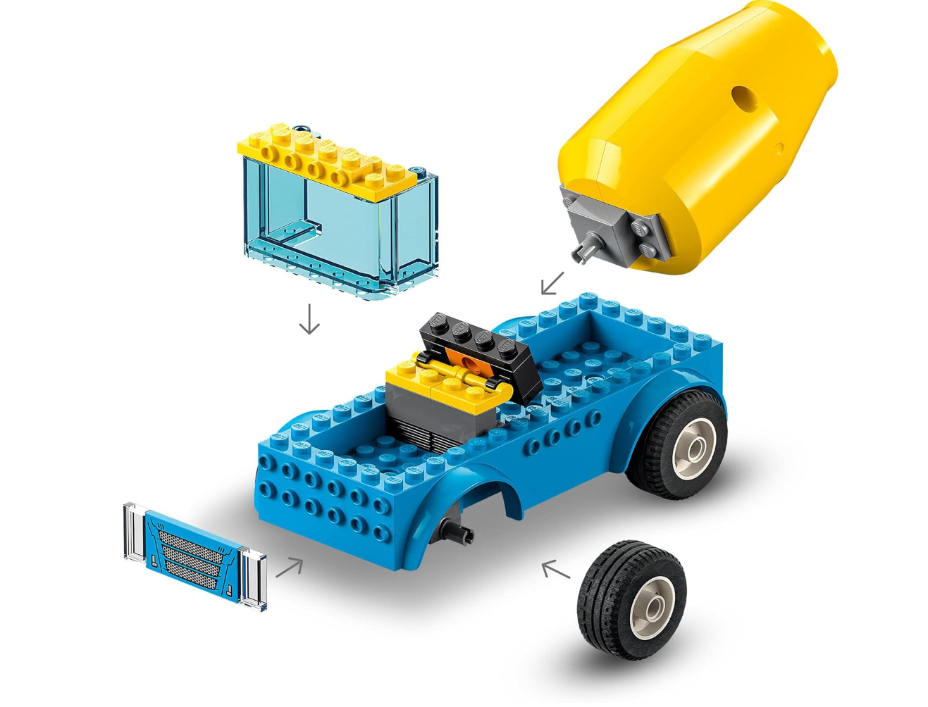 LEGO City 60325 – Camion Bétonnière – Great Vehicles – Jouet de construction – Dès 4 ans