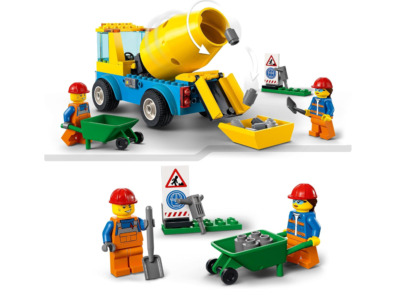 LEGO City 60325 – Camion Bétonnière – Great Vehicles – Jouet de construction – Dès 4 ans