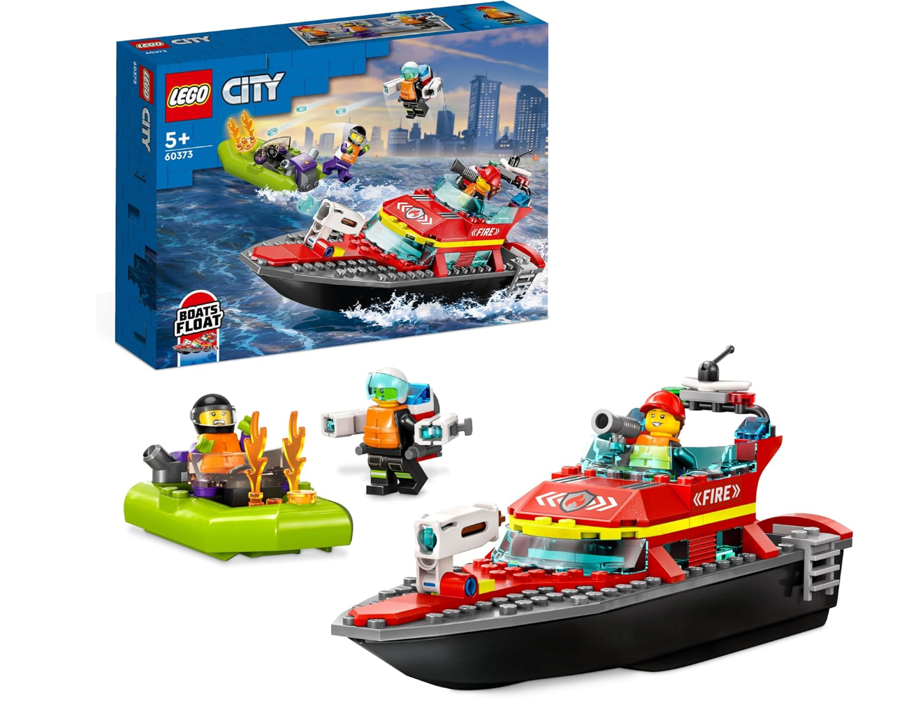 3 minifigurines LEGO City Pompiers incluses