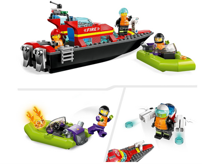 LEGO City 60373 Bateau de Sauvetage Pompiers – Dès 5 ans - vue 4