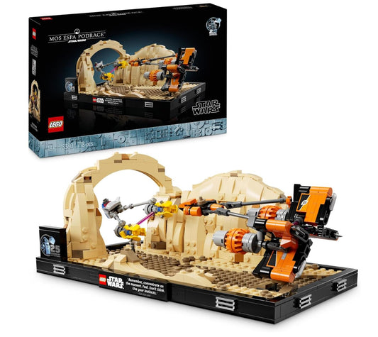 LEGO Star Wars 75380 – Diorama de la Course de Podracers de Mos Espa – 718 Pièces – Modèle Collector pour Adultes