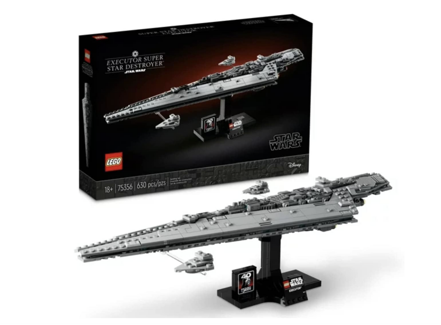 LEGO® Star Wars 75356 – Executor Super Star Destroyer™ – Maquette Collectible de 630 Pièces – Modèle d'Exposition pour Adultes – 43 cm de Long