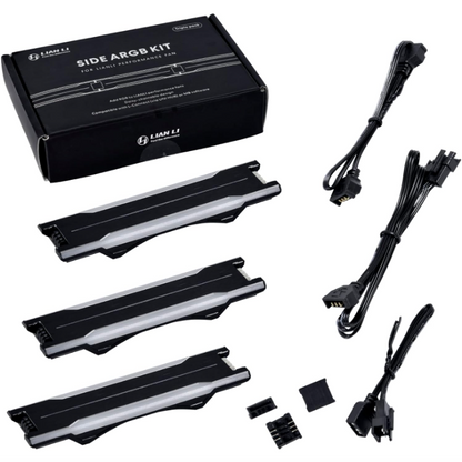 LIAN LI UNI Fan P28 ARGB – Lot de 3 bandes RGB latérales – Noir – P28ARGB-B