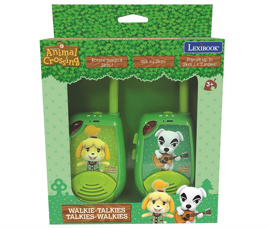 Lexibook Animal Crossing TW25AC – Talkies-walkies numériques 2 km – Fonction Morse lumineux – Dès 6 ans