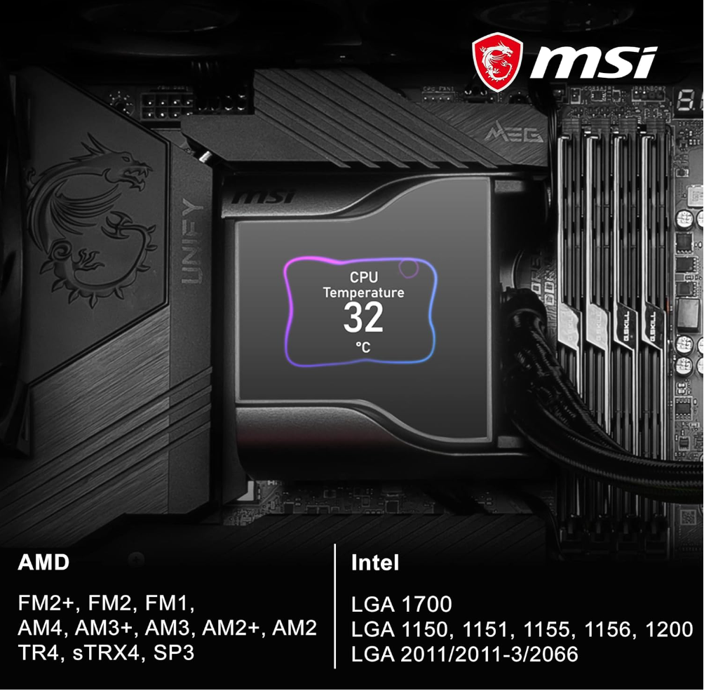 MSI MEG CoreLiquid S360 – Refroidisseur liquide AIO 360 mm pour CPU hautes performances