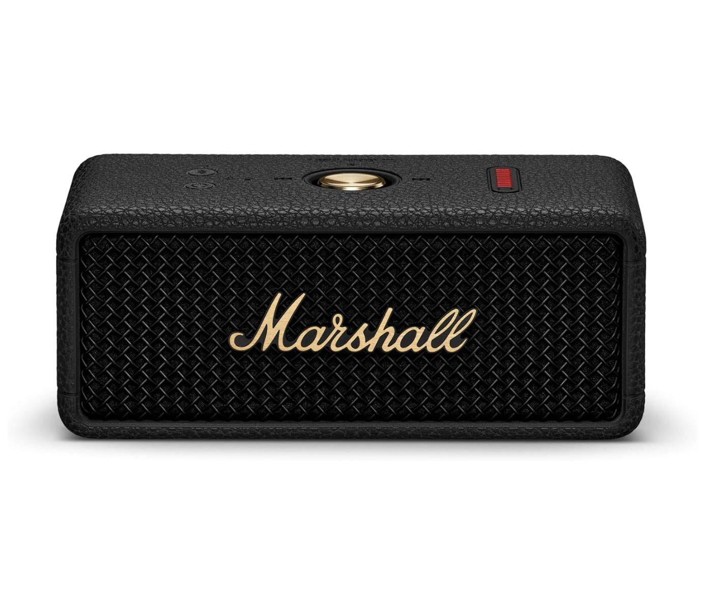 Marshall Emberton – Enceinte Bluetooth Portable Black & Brass – Son Puissant 360°, Résistante à l’Eau (IPX7), Autonomie 20h