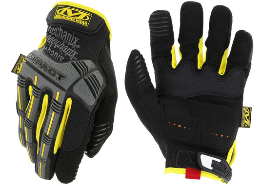 Mechanix M-PACT – Gants de travail haute visibilité jaunes • Taille M / Medium
