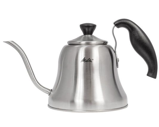 Melitta Bouilloire Inox Pour Over – 0,7L – Tous Feux dont Induction – Poignée Anti-Brûlure – Design Acier Inoxydable Argenté