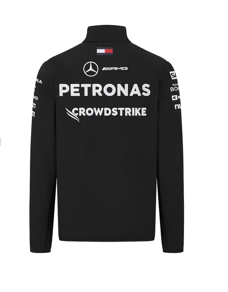 Mercedes AMG F1 – Veste Softshell Homme Officielle 2024 – Coupe-vent, Style Racing, Taille M – Noir