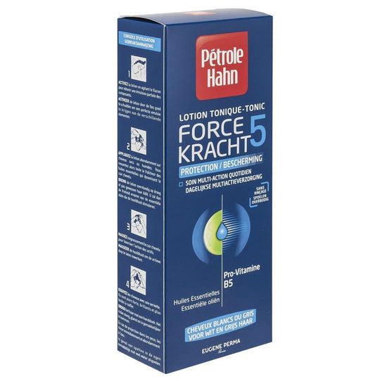 Pétrole Hahn Lotion Bleue Force 5 – Lot de 3 x 300 ml – Lotion Capillaire Fortifiante – Protection & Vitalité des Cheveux – Pour Homme