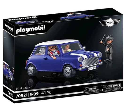 Playmobil 70921 – Mini Cooper Classic Cars – Voiture Années 70 + 3 Figurines et Dalmatien – Dès 5 Ans