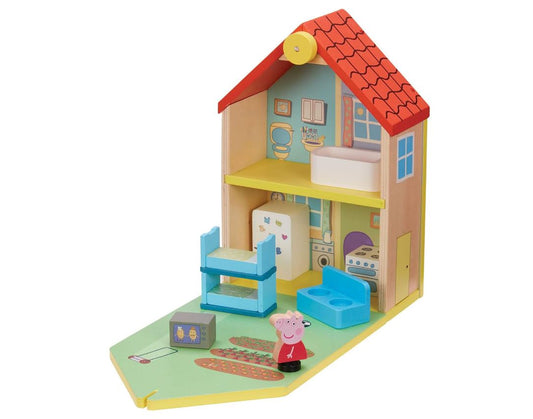 Peppa Pig - Maison Classique en Bois avec 1 Personnage - Jouet Éducatif dès 2 Ans