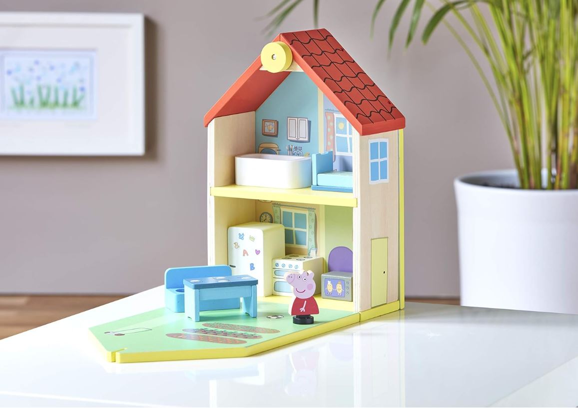 Peppa Pig - Maison Classique en Bois avec 1 Personnage - Jouet Éducatif dès 2 Ans