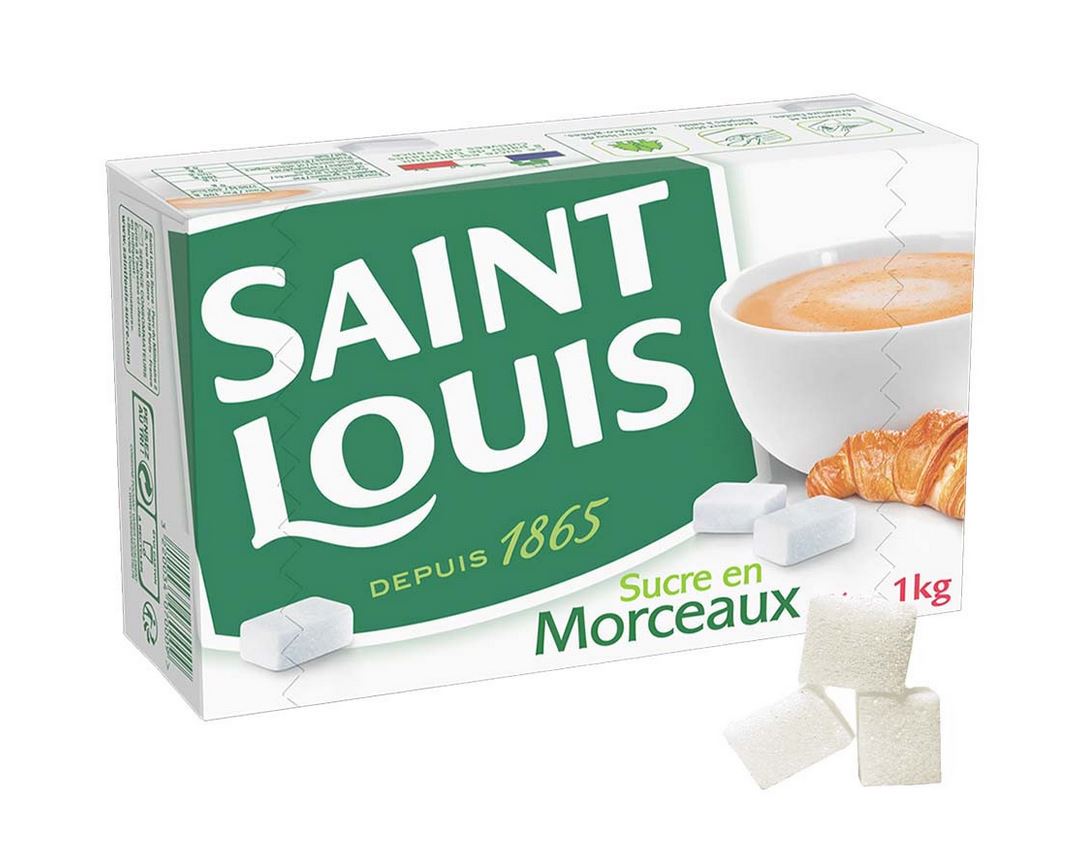 Saint Louis – Sucre en Morceaux N°4 – Lot de 4 x 1Kg – Raffiné, Pratique, Idéal pour Café & Thé