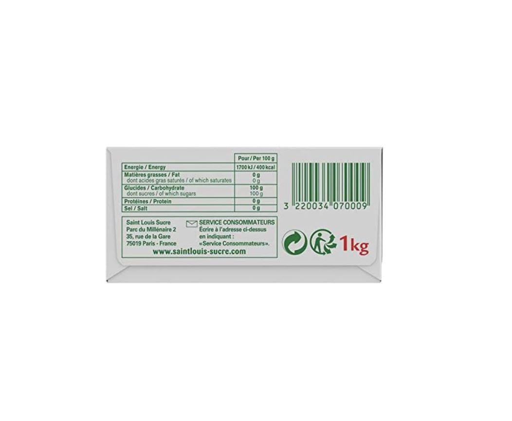 Saint Louis – Sucre en Morceaux N°4 – Lot de 4 x 1Kg – Raffiné, Pratique, Idéal pour Café & Thé