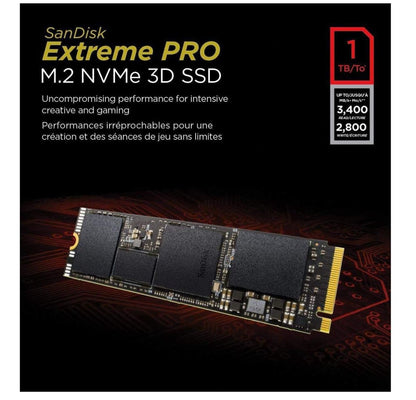 SanDisk Extreme PRO SSD Interne 1 To – M.2 NVMe PCIe Gen3 x4 - vue 2