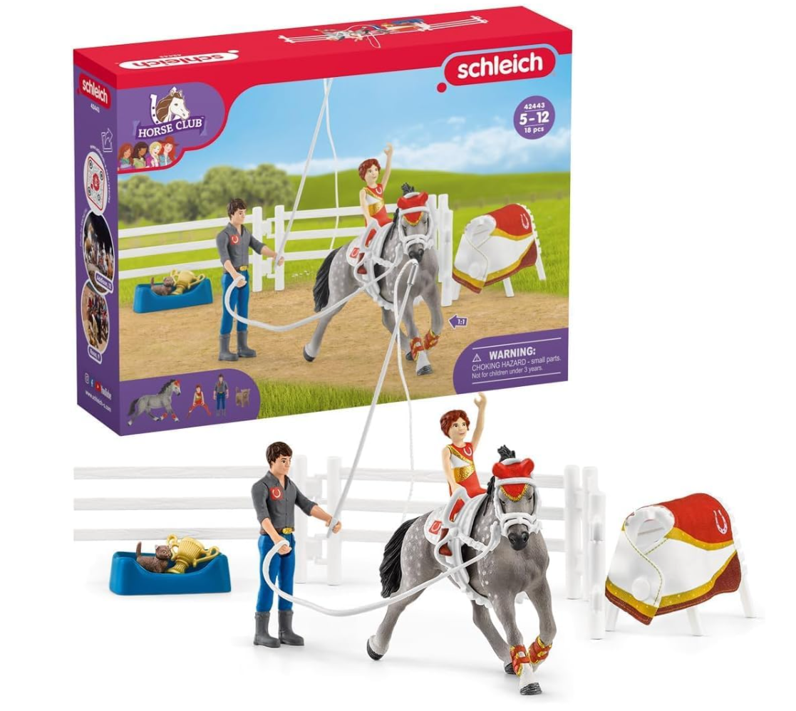 Schleich Horse Club – Mia’s Vaulting Riding Set (42443) – Jeu de figurines équestres