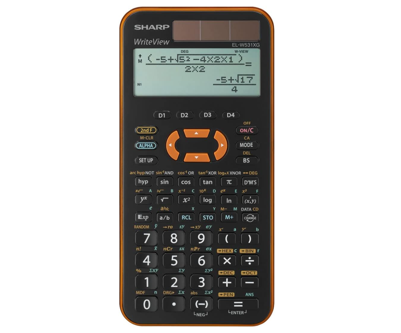 Calculatrice scientifique Sharp EL-W531XG orange