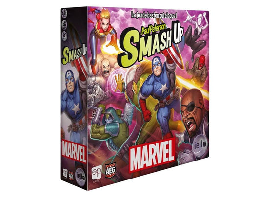 Smash Up Marvel – Jeu de Société Iello – 8 Factions Marvel – 2 à 4 Joueurs – Dès 12 Ans – Version Française