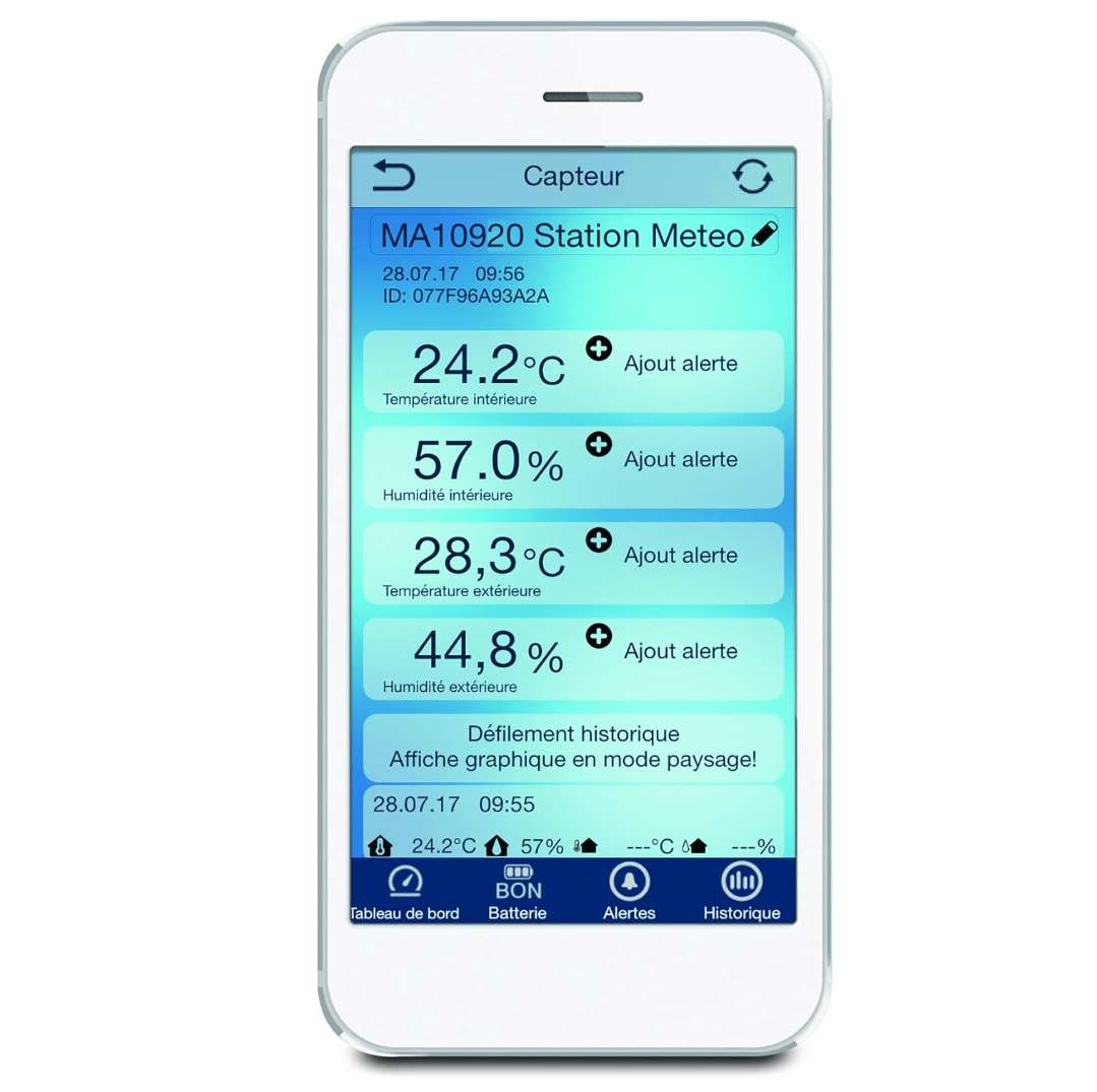 Station météo La Crosse Technology MA10920-B-SIL écran couleur