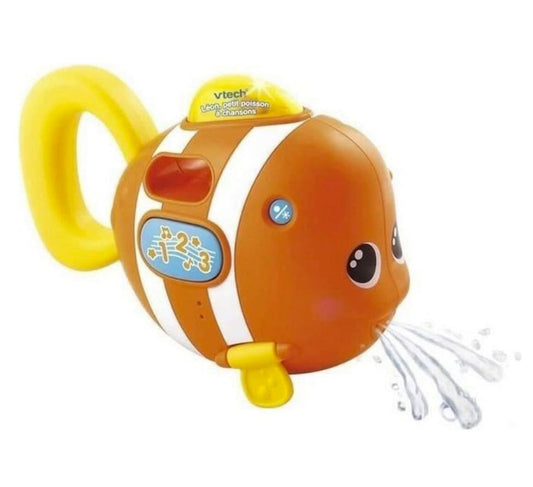 VTech – Léon P’tit Poisson à Chansons – Jouet de Bain Éducatif – Orange – Version Française – Bébé dès 12 Mois
