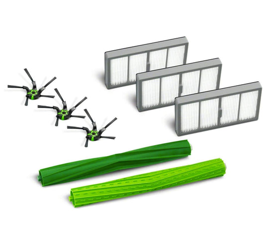 iRobot Roomba Série S – Kit de Remplacement Authentique – 3 Filtres, 3 Brossettes Latérales et 1 Jeu de Brosses en Caoutchouc – Accessoires Officiels