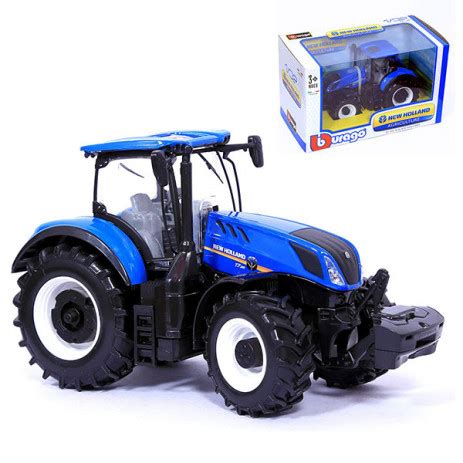 Tracteur Miniature Bburago 1/32 New Holland T7.315 – Modèle Agricole Métal Bleu – Réf. 44066